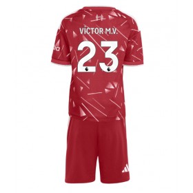 Liverpool Victor Munoz #23 Hemmakläder Barn 2026-27 Kortärmad (+ Korta byxor)